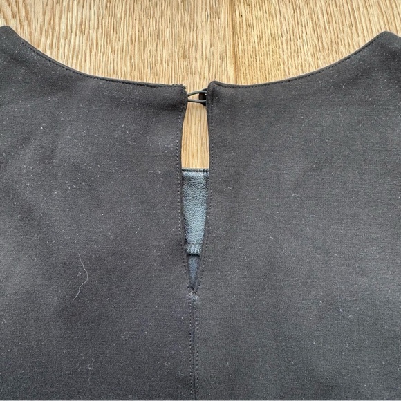 MODE DE VIE BLACK FAUX LEATHER SLEEVELESS MIDI DRESS - XS - Picture 8 of 17